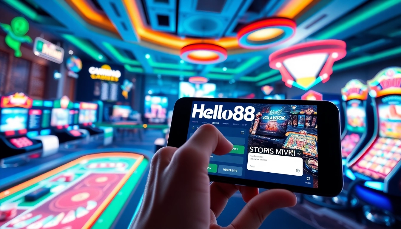 Exciting online gaming scene at hello88win.live with interactive slots and sports betting.