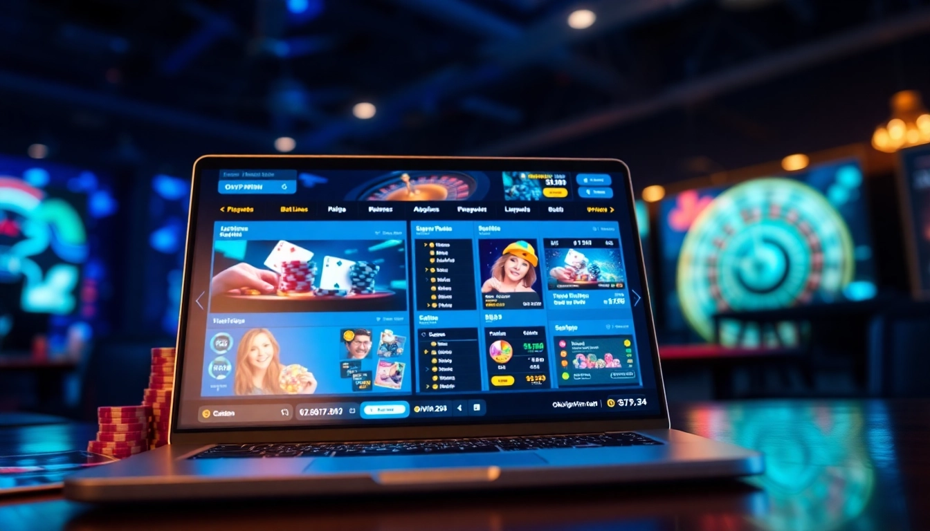 Experience the excitement of online gaming at okvipwin.live with a modern digital interface and live casino elements.