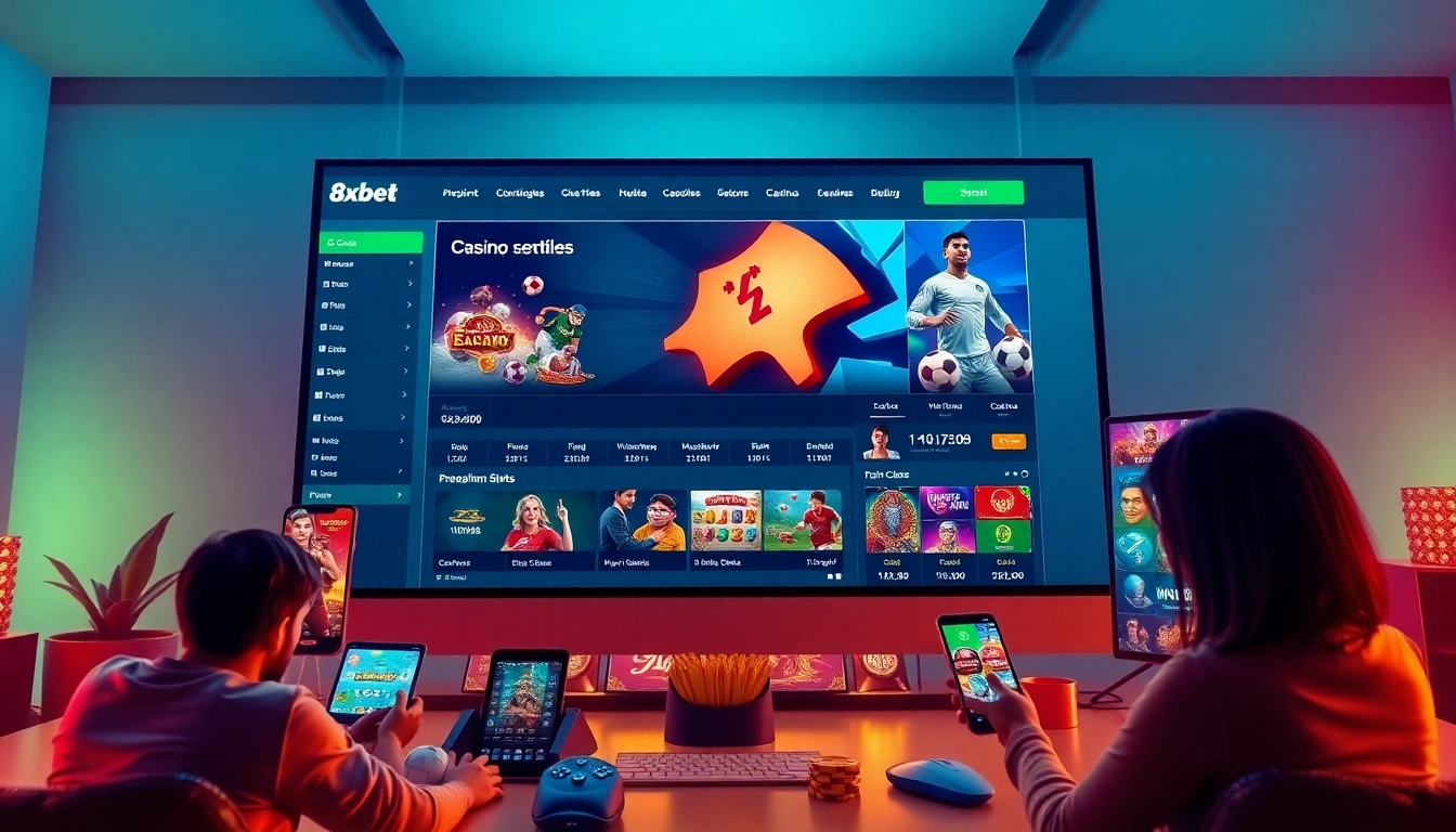 Explore 8xbet.com.se with a vibrant online betting interface showcasing sports and casino games.