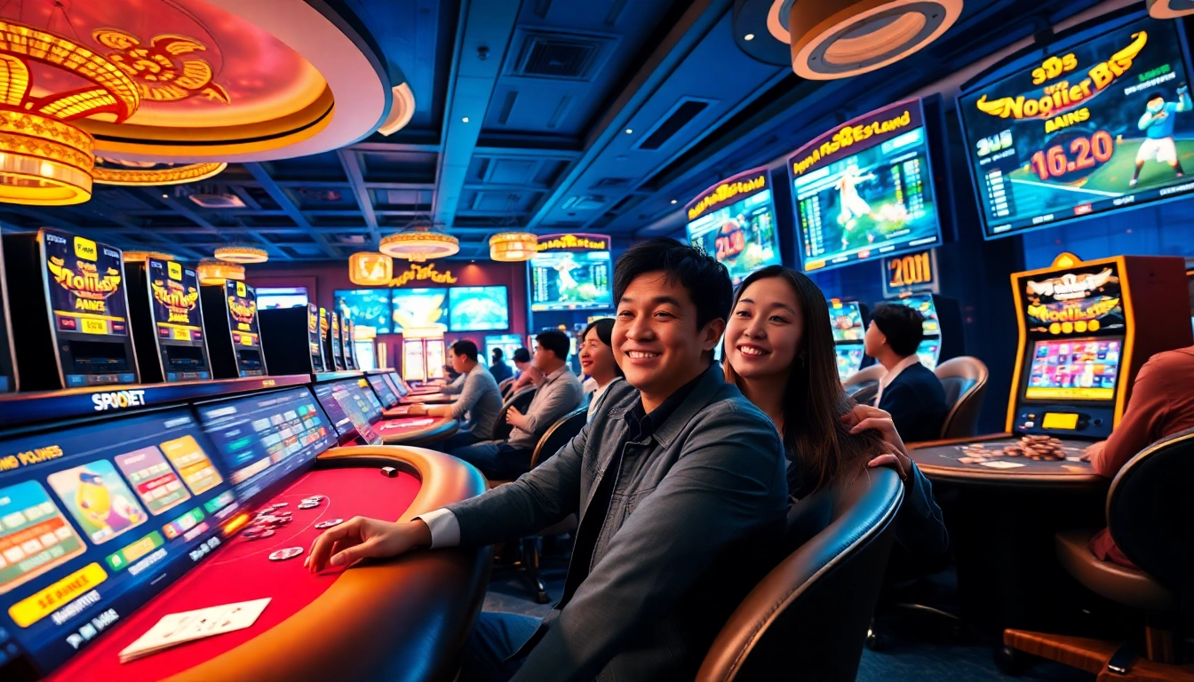 Experience the thrilling world of online betting at sbobet.dance with engaging casino and sports betting visuals.